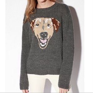 Peter Jensen urban outfitters grey dog sweater S